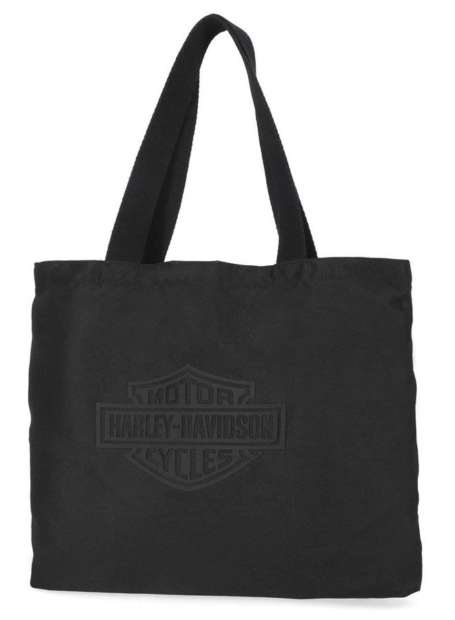 HARLEY DAVIDSON Harley-Davidson Women's Classic Codura Bar & Shield Polyester Tote Bag - Black - Image 1